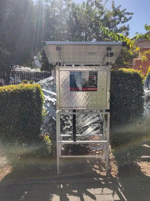 Solar powered electric fence